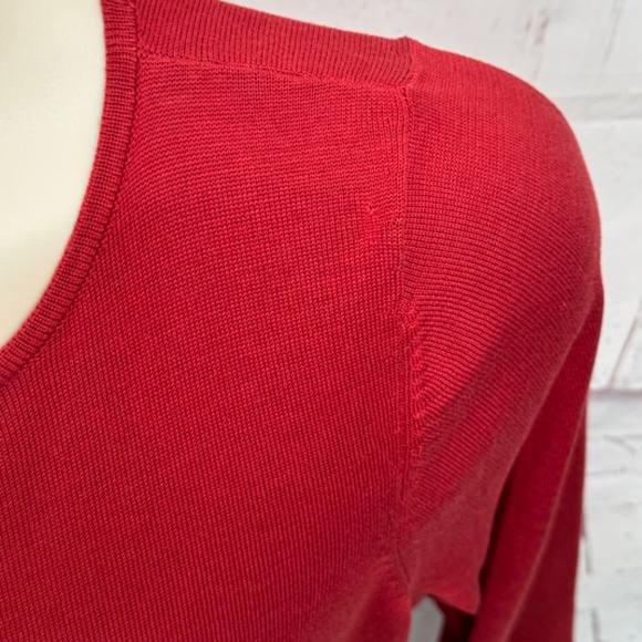 The Look Randolph Duke Rustic Orange Embellished Beaded Silk Sweater Top Plus 1 - Picture 6 of 12